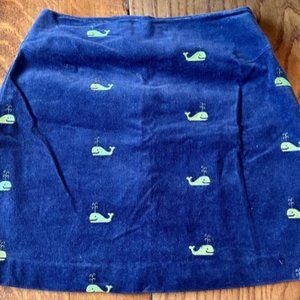 Lilly Pulitzer Corduroy Whale Skirt